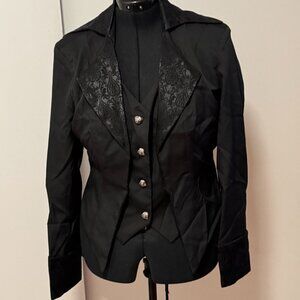 Plus Size 2 in 1 Jacket with Vest